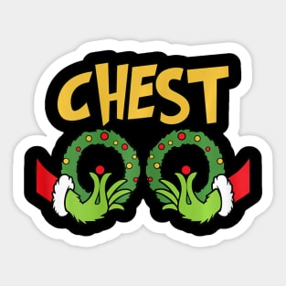 Funny Matching Chestnuts Couples Christmas Family Holiday Sticker